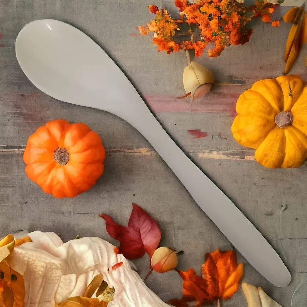 Ingrid Ltd Chicago Serving Spoon Salad White Melamine Melmac Mid Century Modern.